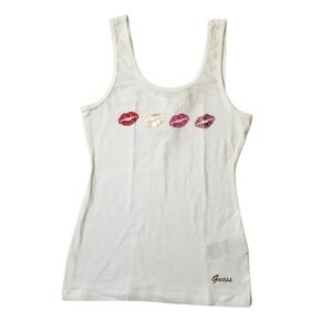 Guess Women Tank Top Organic Cotton Summer Top Size XS
